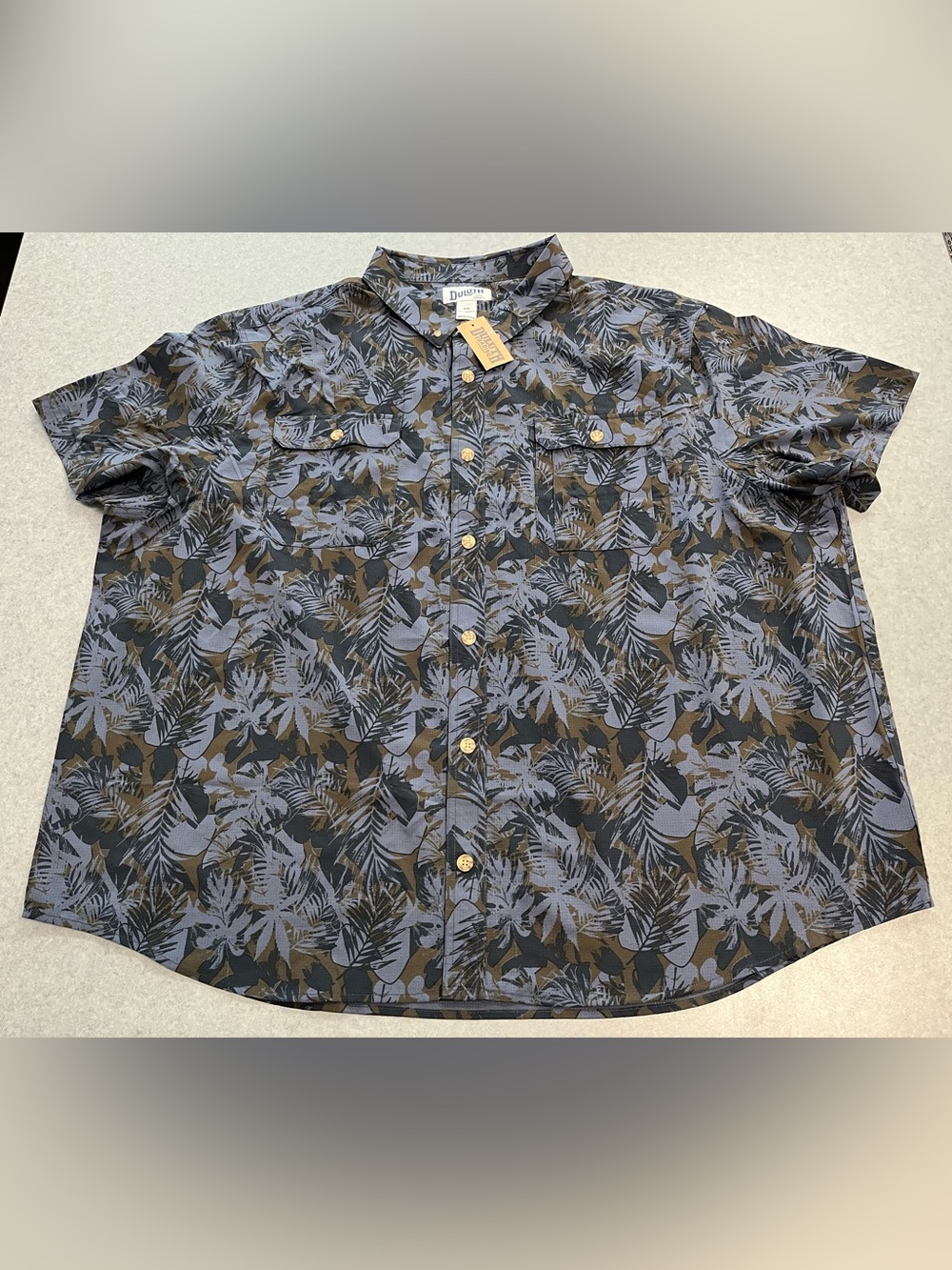 Duluth Trading BreezeShooter Relaxed Fit Tropical Fishing Camp Shirt 4X